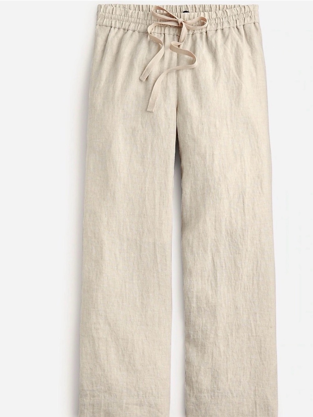 J. Crew Sea Side Wide-Leg Linen Pants, SP in Flax